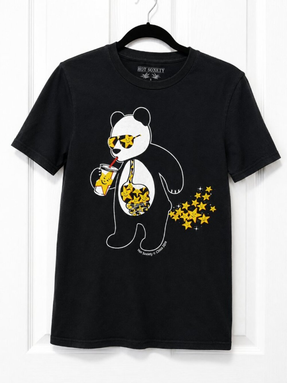 Riot Society x Carl’s Jr Panda Graphic Tee 2010s Mall Goth Black Men’s S Y2K